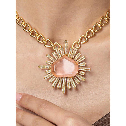 Joules By Radhika Sunlit Blush Radiance Long Necklace Set
