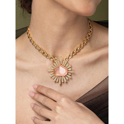 Joules By Radhika Sunlit Blush Radiance Long Necklace Set