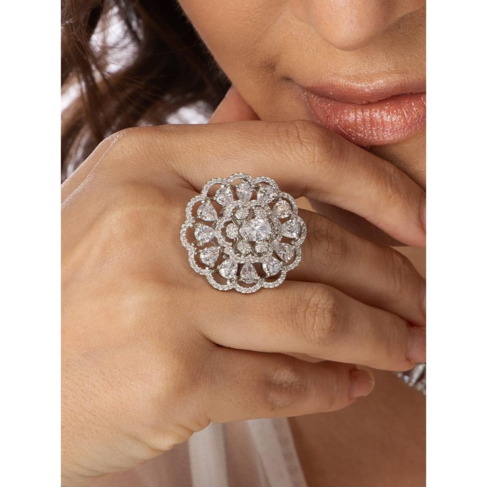 Joules By Radhika Floral Grace Ring