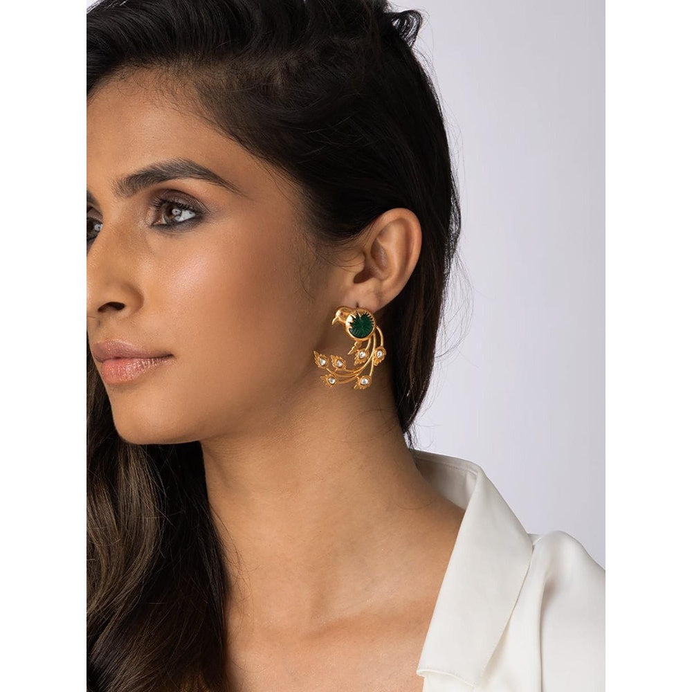 Joules By Radhika Uncut Stone Earrings