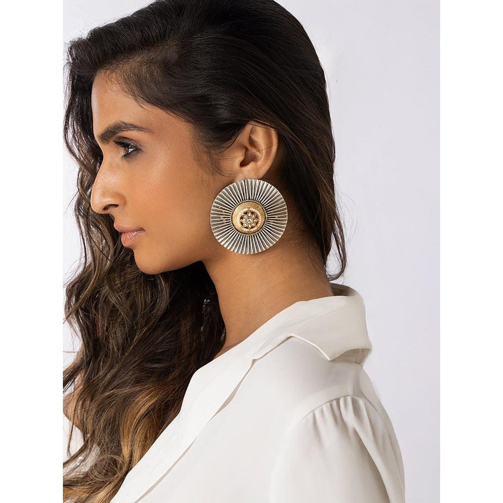 Joules By Radhika Ornate Two-Part Studs Earrings