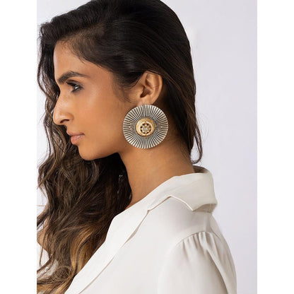 Joules By Radhika Ornate Two-Part Studs Earrings