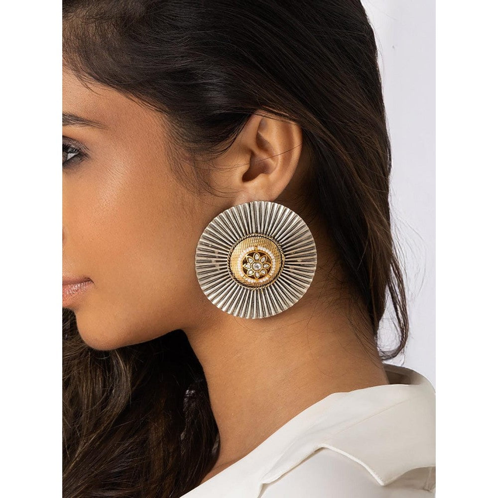 Joules By Radhika Ornate Two-Part Studs Earrings