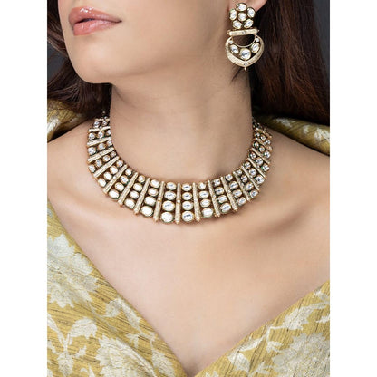 Joules By Radhika Lustrous Mirror-Work Necklace Set