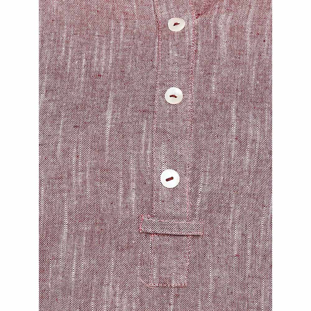 Janasya Mauve Cotton Solid Straight Kurta