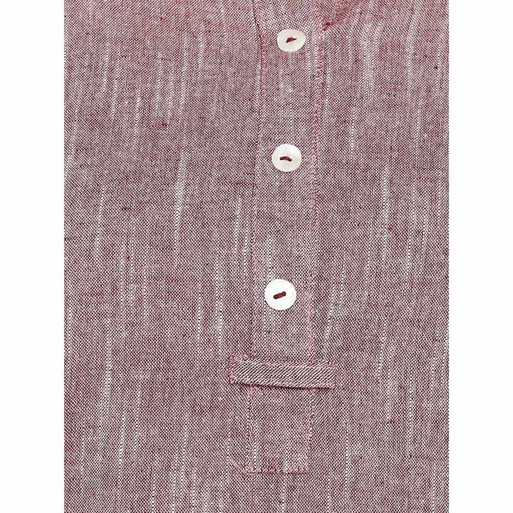 Janasya Mauve Cotton Solid Straight Kurta