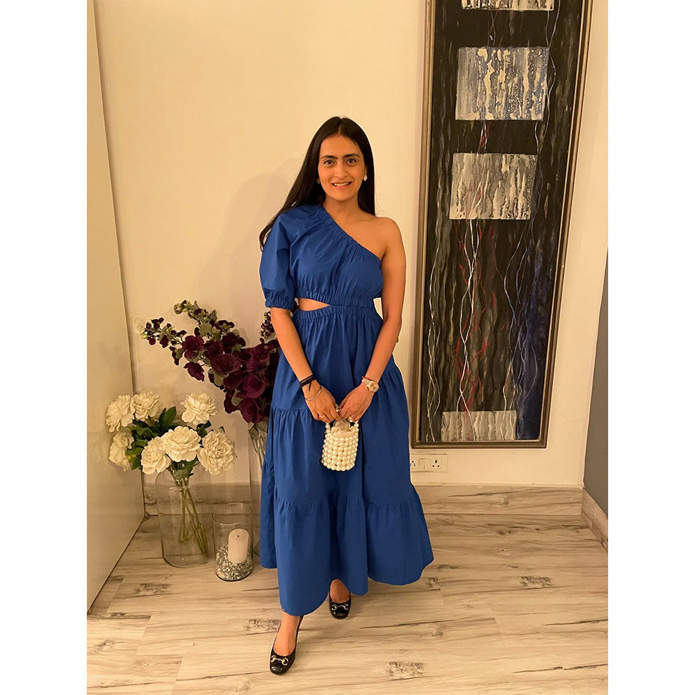 Juhi Nanda Royal Blue Cut Out Dress