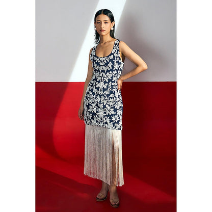 JUHI NANDA Multi-Color Pearl Dress with Tassels