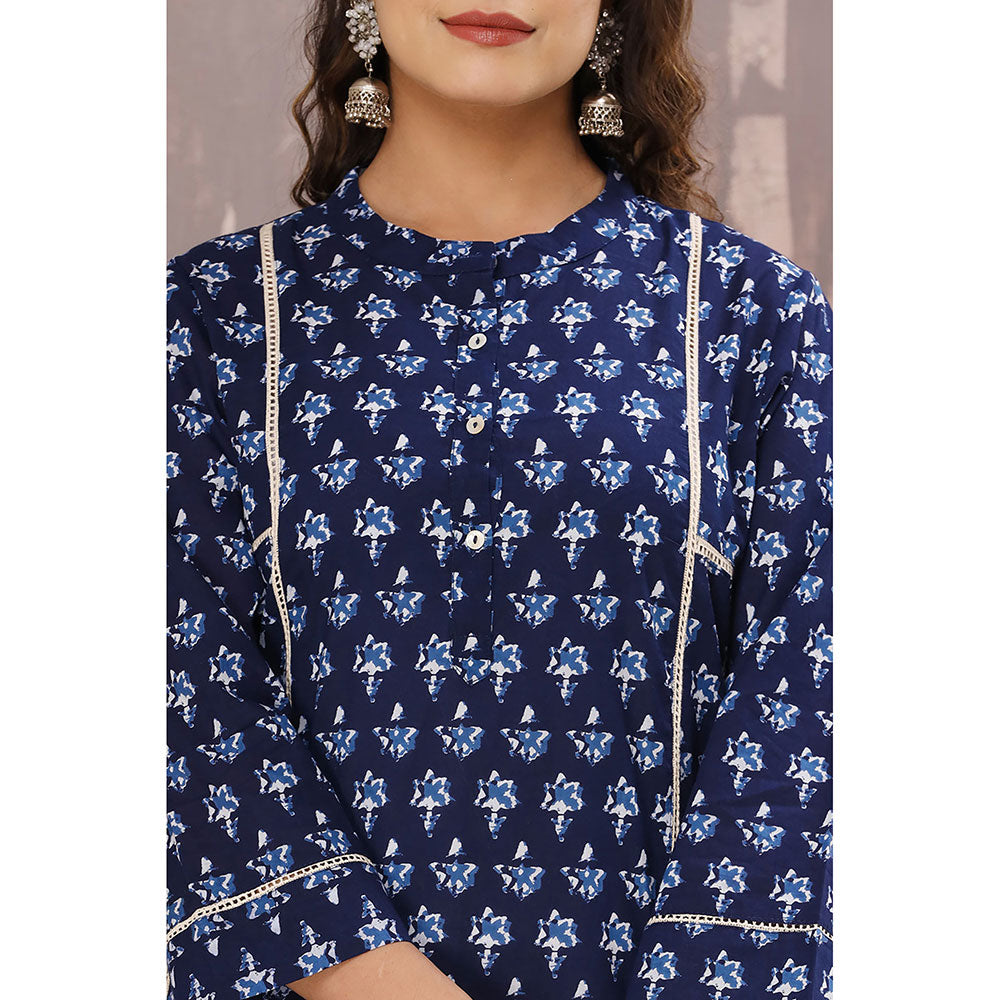 KAAJH Blue Indigo Cotton Kurta