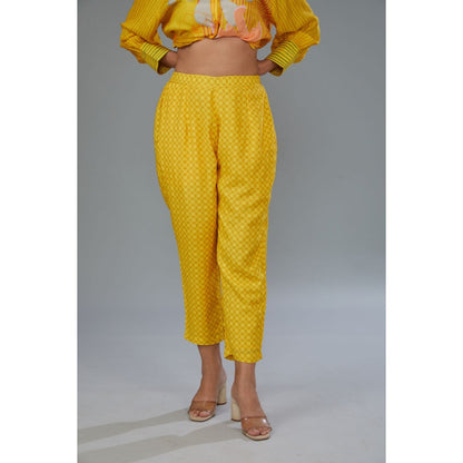 Kahani Lush Yellow Floral Co-Ord (Set of 2)