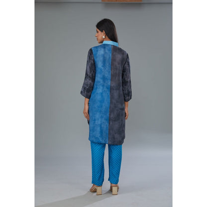 Kahani Lush Blue Printed Co-Ord (Set of 2)