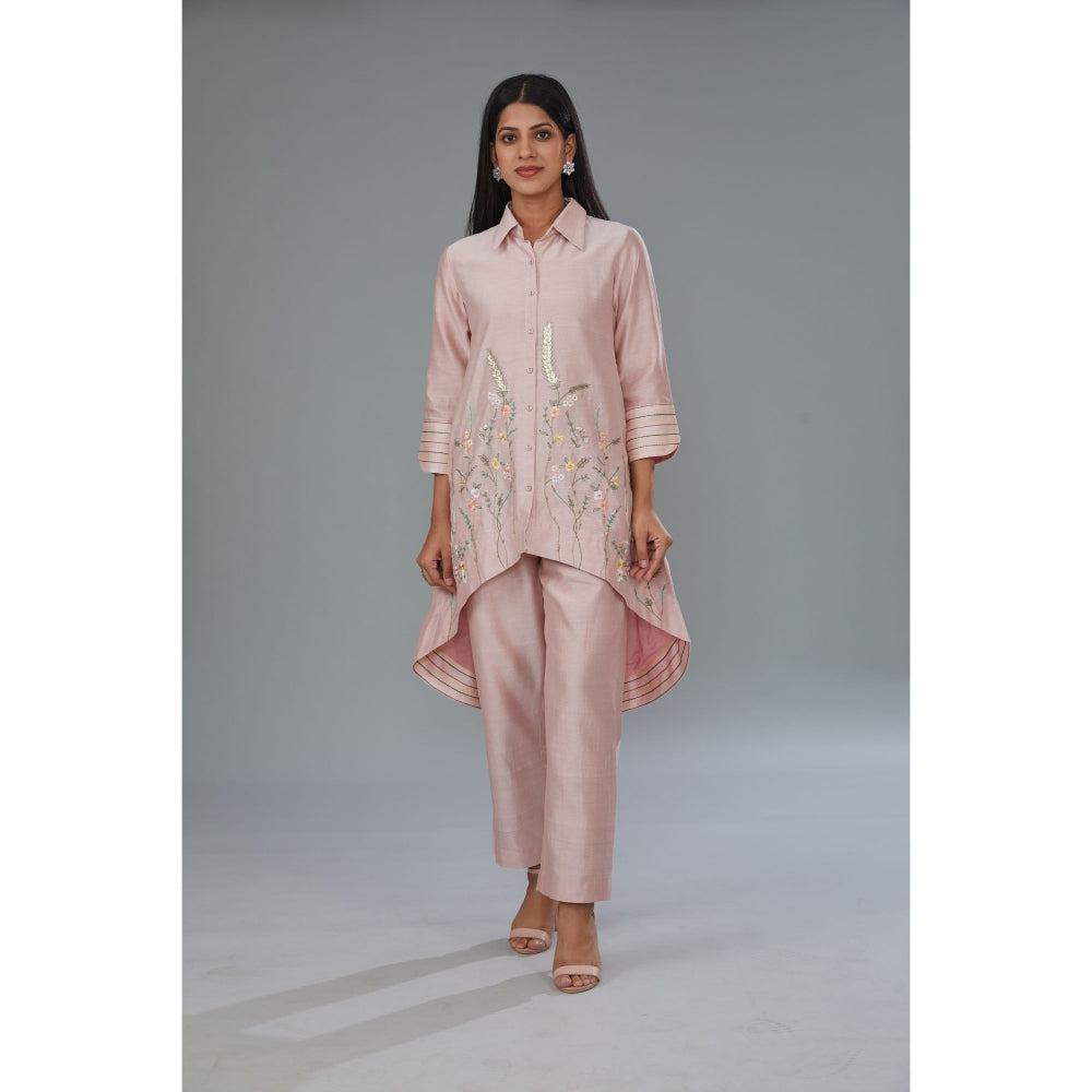 Kahani Lush Pink Floral Co-Ord (Set of 2)
