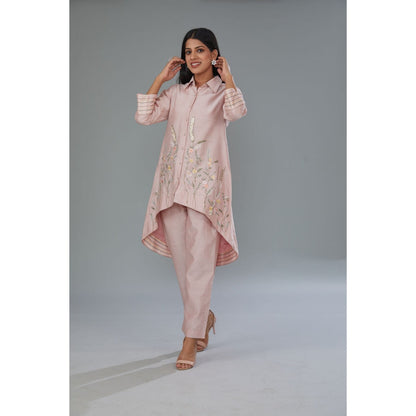 Kahani Lush Pink Floral Co-Ord (Set of 2)