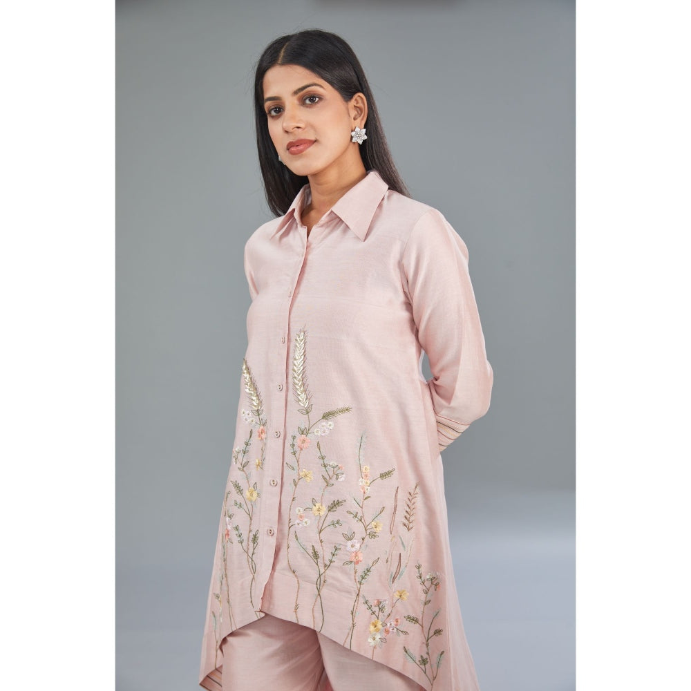 Kahani Lush Pink Floral Co-Ord (Set of 2)