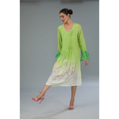 Kahani Lush Green Ombre Dress