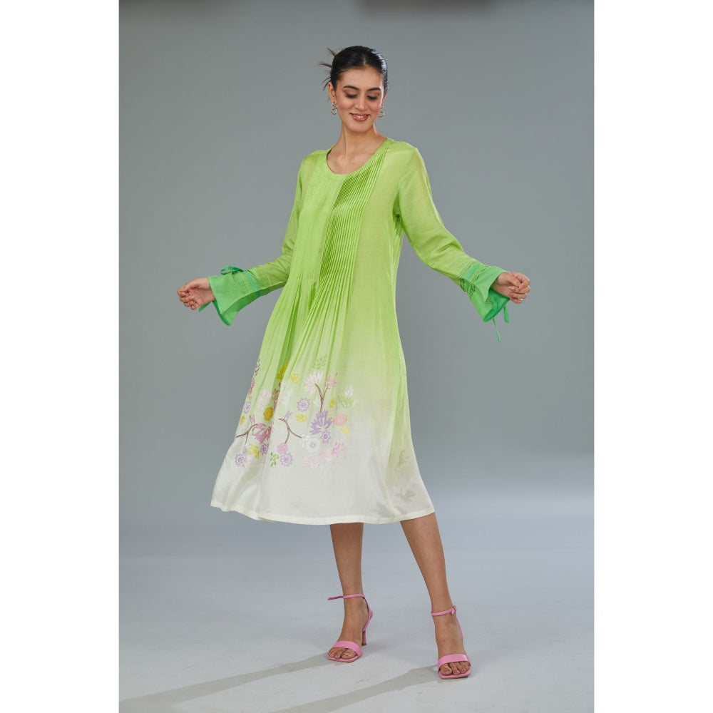Kahani Lush Green Ombre Dress
