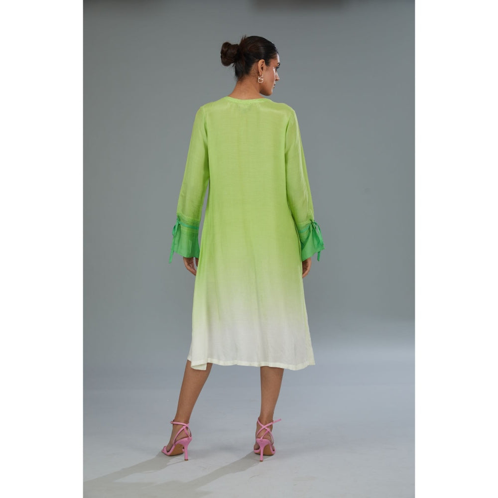 Kahani Lush Green Ombre Dress