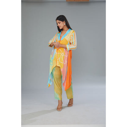 Kahani Lush Multi Color Floral Co-Ord (Set of 3)
