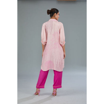 Kahani Lush Pink Floral Co-Ord (Set of 2)