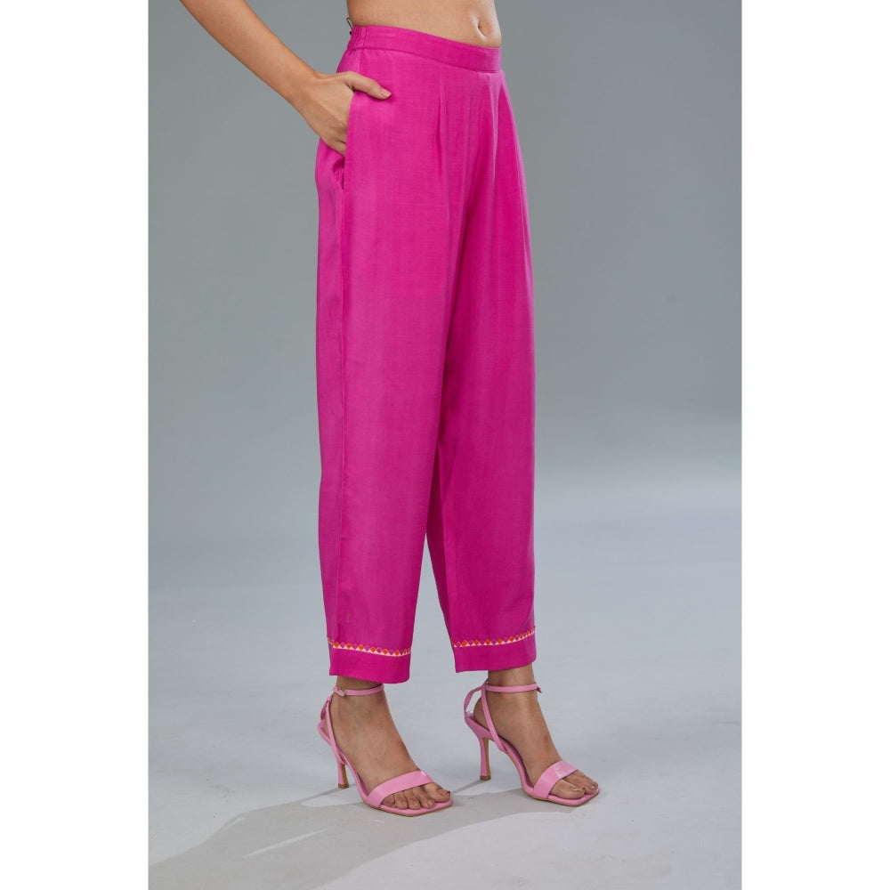 Kahani Lush Pink Floral Co-Ord (Set of 2)