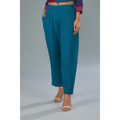 Kahani Lush Blue Printed Co-Ord (Set of 2)