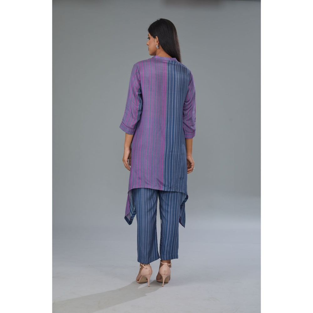 Kahani Lush Grey Floral Co-Ord (Set of 2)