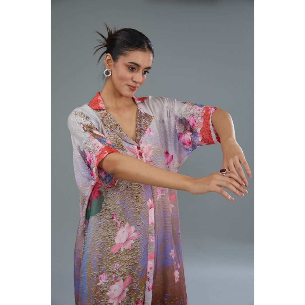 Kahani Lush Blue Floral Co-Ord (Set of 2)