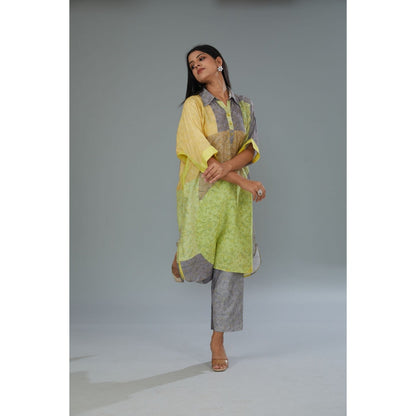 Kahani Lush Grey Printed Co-Ord (Set of 2)