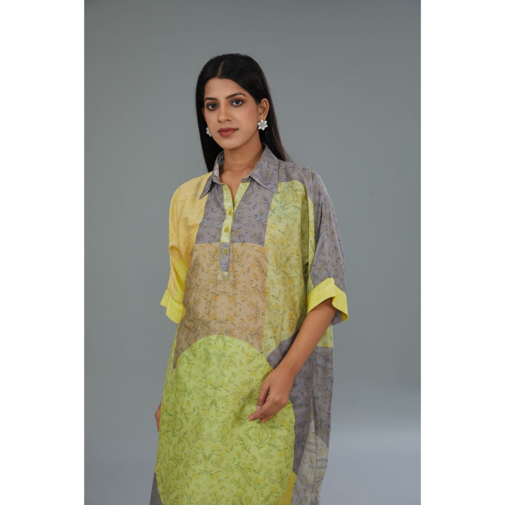 Kahani Lush Grey Printed Co-Ord (Set of 2)