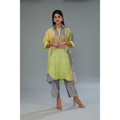 Kahani Lush Grey Printed Co-Ord (Set of 2)