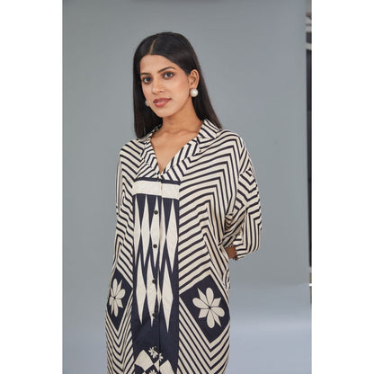 Kahani Lush Black Floral Co-Ord (Set of 2)