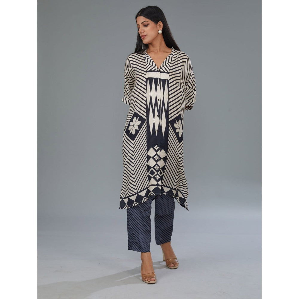 Kahani Lush Black Floral Co-Ord (Set of 2)