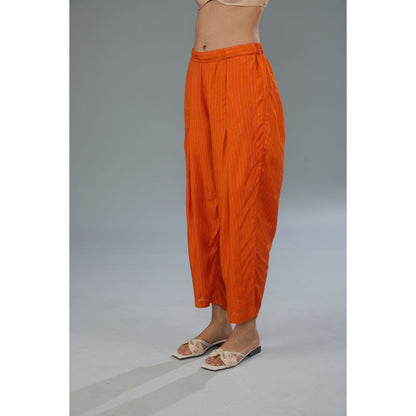 Kahani Lush Orange Floral Co-Ord (Set of 2)