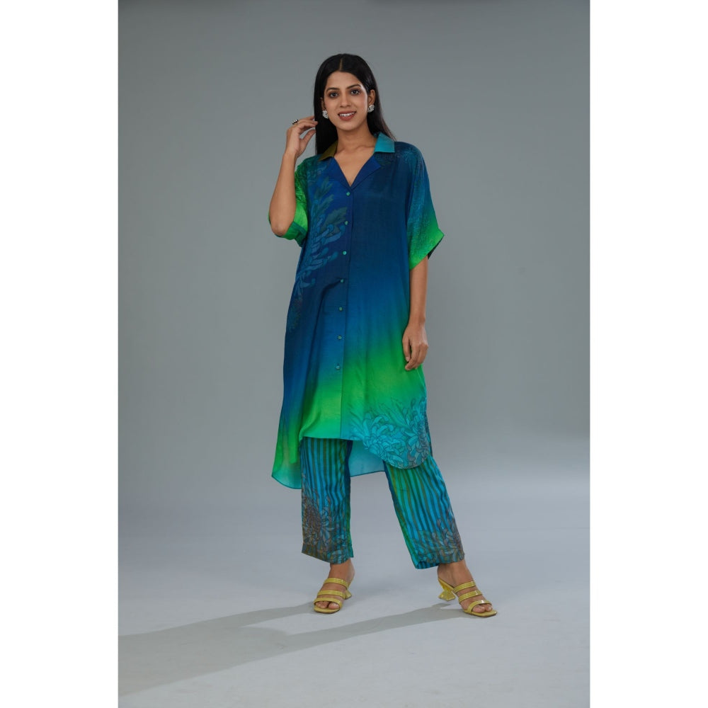Kahani Lush Multi Color Ombre Co-Ord (Set of 2)