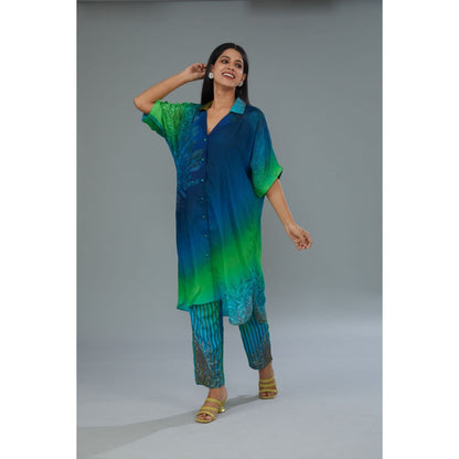 Kahani Lush Multi Color Ombre Co-Ord (Set of 2)