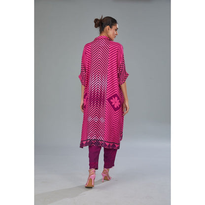 Kahani Lush Pink Floral Co-Ord (Set of 2)