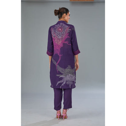 Kahani Lush Purple Printed Co-Ord (Set of 2)