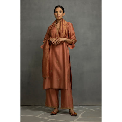 Kahani Lush Light Brown Kurta & Pant with Dupatta (Set of 3)