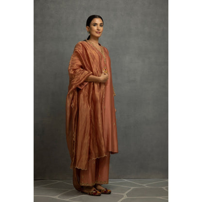 Kahani Lush Light Brown Kurta & Pant with Dupatta (Set of 3)