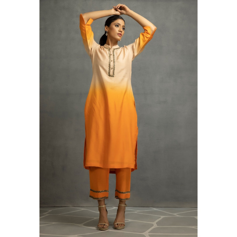 Kahani Lush Ombre Orange Kurta & Pant (Set of 2)
