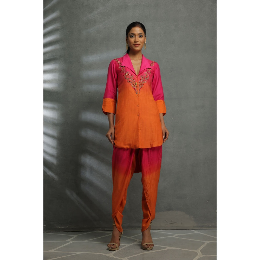Kahani Lush Ombre Orange Co-Ord (Set of 2)