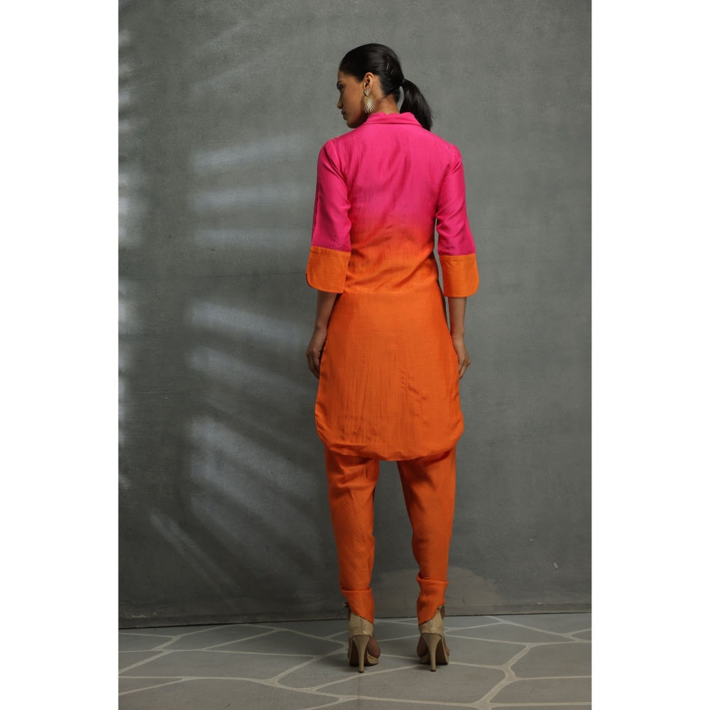 Kahani Lush Ombre Orange Co-Ord (Set of 2)