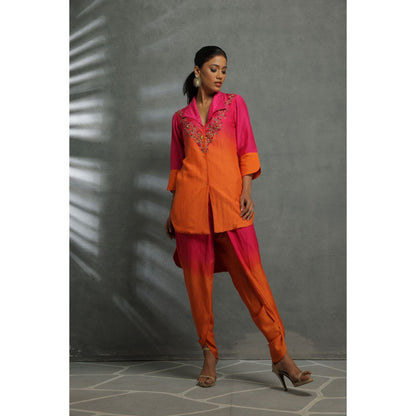 Kahani Lush Ombre Orange Co-Ord (Set of 2)