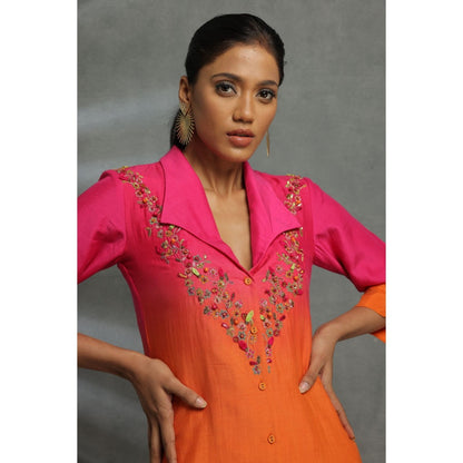 Kahani Lush Ombre Orange Co-Ord (Set of 2)