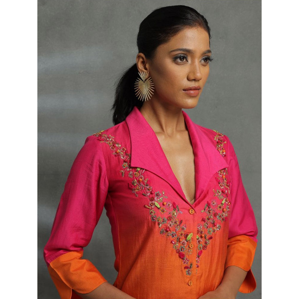 Kahani Lush Ombre Orange Co-Ord (Set of 2)