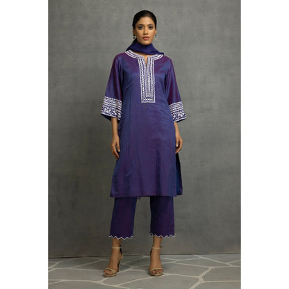 Kahani Lush Purple Kurta & Pant with Dupatta (Set of 3)