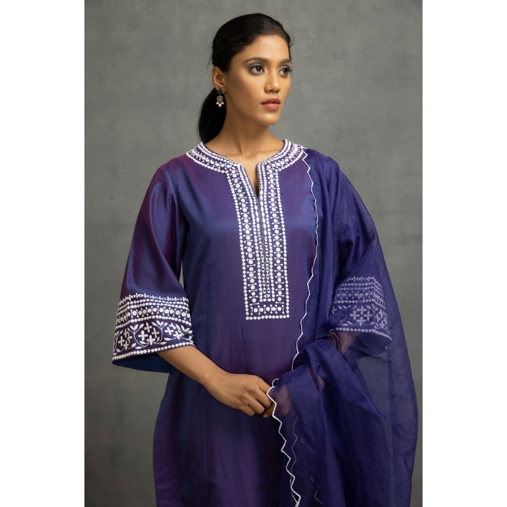 Kahani Lush Purple Kurta & Pant with Dupatta (Set of 3)