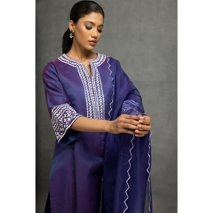 Kahani Lush Purple Kurta & Pant with Dupatta (Set of 3)