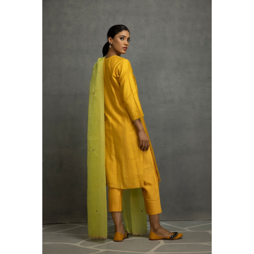Kahani Lush Yellow Kurta & Pant with Dupatta (Set of 3)