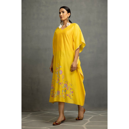 Kahani Lush Yellow Kaftans Dress